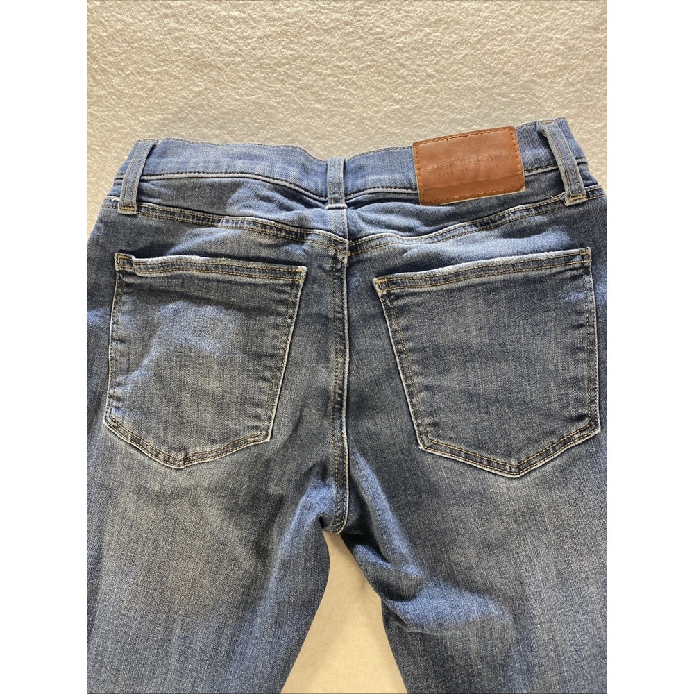Lucky Brand Jeans Womens 4/27 Blue Distressed Ava Skinny Ankle Stretch Med Denim - Picture 10 of 11